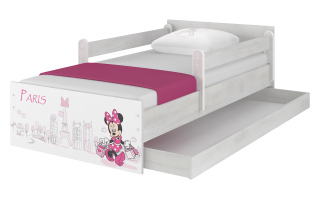 Minnie Mouse - Detská postieľka so zásuvkou 160x80 baby boo disney