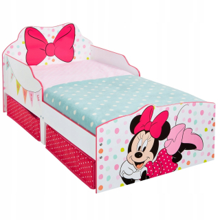Minnie Mouse - Lôžko Minnie Mouse White 142 x 77 x 63 cm