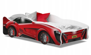 McQueen - Lôžko auto auta hrom 160x80 + matrac