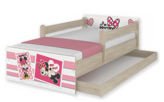 Minnie Mouse - Detská posteľ Max 160x80 Disney Disney Drawer Minnie