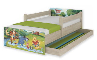 Medvedík Pú - Detská posteľ Max 160x80 s zásuvkou Disney Kubuś