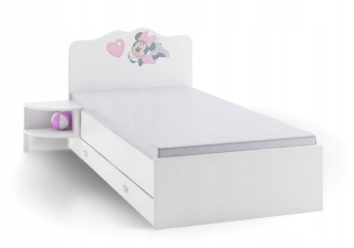 Minnie Mouse - Detská posteľ s gravírovaním 90x170 nôh