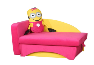 Mimoni - Detská posteľ, pohovka Minion pre dievča