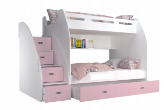 Detská poschodová posteľ - Poschodová posteľ 120/90x200 šuplík + matrac ZUZIA