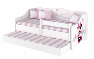 Minnie Mouse - Dvojlôžková posteľ Baby Lulu 160x80 + rohož. Donney