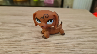 Littlest Pet Shop - LPS Dachshund # 640 (Tattoo) Unikátny Littlest Pet Shop