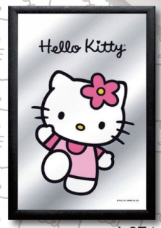 HELLO KITTY Okrasné zrkadlo Ahoj Kitty Art Serigraphik L274