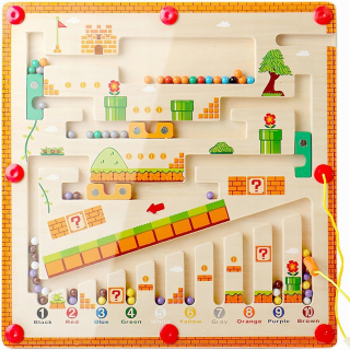 Montessori magnetický labyrint vzdelávacia hra triedenie