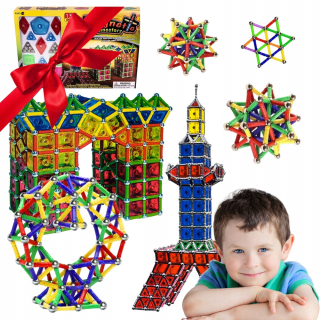 3D VZDELÁVACIE MAGNETICKÉ BLOKY STAVEBNÝ PUZZZLE 138 EL XXL SET
