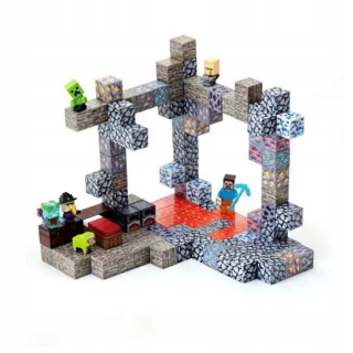 MAGNETICKÉ BLOKY Minecraft VZDELÁVANIE PRE DETI HRAČKA+POSTAVKY 128KS