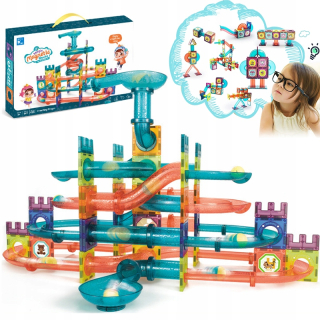 MAGNETICKÉ STAVEBNÉ BLOKY ŽIARENÁ DRÁHA 125 el 3D MAGNETICKÉ VZDELÁVANIE