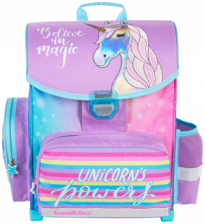 Aktovka školská taška - Majewski Premium Schoolbag Opazálny Unicorn