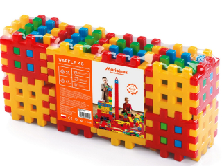 Vafle stavebnica - Marioinex Wafle Construction Blocks 48 prvkov