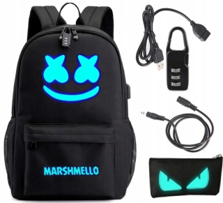Marshmello alone školský ruckáv s svietiacim peniazem