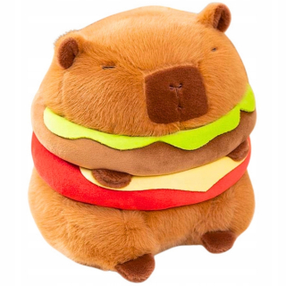 HRAČKA KAPYBARA MASKOT HAMBURGER VEĽKÁ PLYŠOVÁ HRAČKA KAPYBARA 30 cm