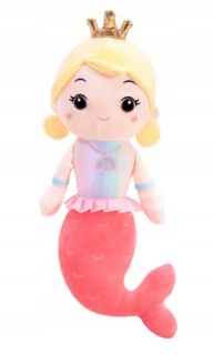 Maskot morskej panny, plyšová hračka, ROZTOMNÝ MATERIÁL, 30 cm