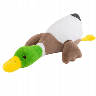 MASKOT PLYŠOVÝ VANKÚŠ VEĽKÝ FAREBNÝ ZELENÁ HUSKA KÁČKA 60 cm