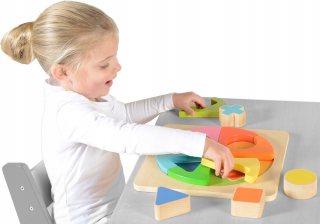MASTERKIDZ Drevené Zmyslové Puzzle