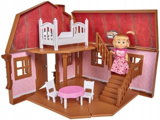 Máša a medveď - Masha a medvedí duplexný dom + bábika