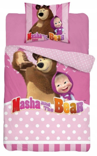 Máša a medveď - Masha a Bear Masha Posteľná bielizeň 160x200 bavlna