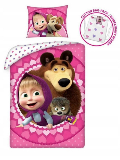 Máša a medveď - Masha a medveď Srdce Service Sada bavlny