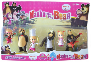 Máša a medveď - Masha and medveď nastaviť veľké obrázky 6 ks tortu