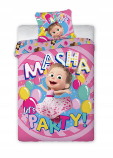 Máša a medveď - Masha Posteľná bielizeň 140x200 License Cotton 100%