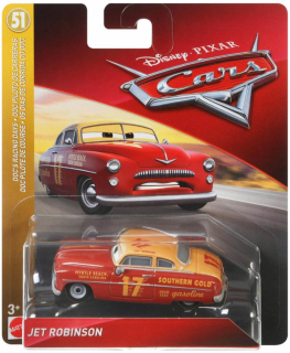 McQueen - Mattel Cars Car Jet Robinson 1:55 Nový !!!