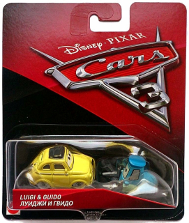 McQueen - Mattel Cars Car Luigi a Guido 1:55 Nové !!!