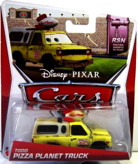 McQueen - Mattel Cars Car Tadek Todd Pizza 1:55 Nové !!!