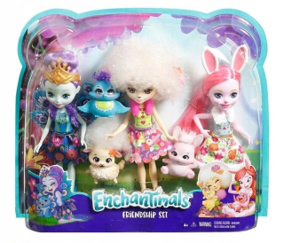 ENCHANTIMALS - Mattel Enchantimals 3 bábiky so zvieratami FMG18