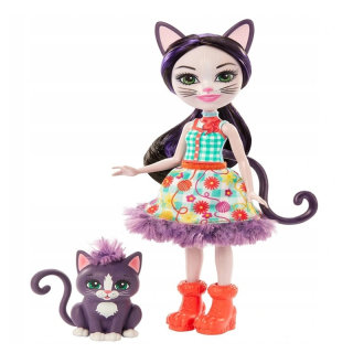 ENCHANTIMALS - Mattel Enchantimals Doll + Kotek GJX40