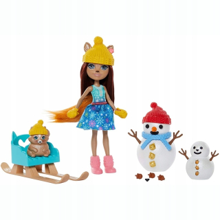 ENCHANTIMALS - Mattel Enchantabals Doll Urobte snehuliak
