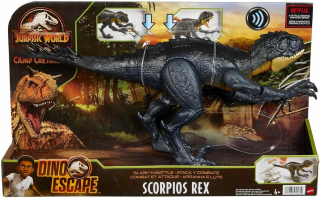 Figúrka Mattel Jurský svet Camp Cretaceous Slash 'N Battle Scorpios Re
