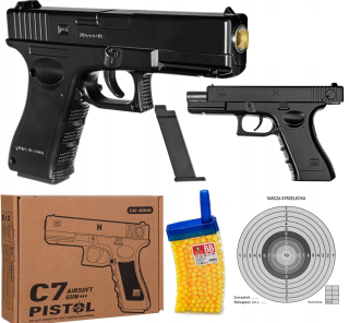 Kovová pištoľ Glock na C7AirSoft Gun 6mm