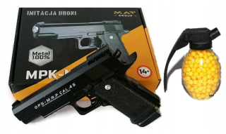 Kovová guľová pištoľ Glock +guľový granát
