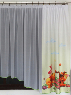 Medvedík Pú - Mg curtain winnie puchatek da02 75x155cm s páskou