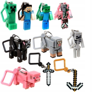 MINECRAFT  - Minecraft Keychain Figúrka Key Chain Creeper Steve