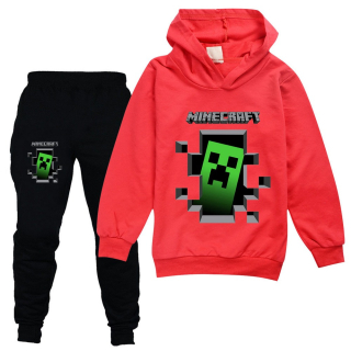 MINECRAFT - Minecraft Kids nohavice mikiny Sets Red