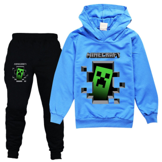 MINECRAFT - Minecraft Kids nohavice mikiny kity modrá