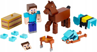 MINECRAFT  - Minecraft figúrny steve a kôň v brnku GLC78