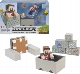 MINECRAFT  - Minecraft Steve Figúrka + GVL55 Demolka Wagon