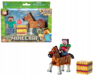 MINECRAFT  - Minecraft Figurine Steve Kit s konským bronzom 16594