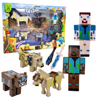 Minecraft väčšie pozície 6 Príslušenstvo pre hru Steve Vlk