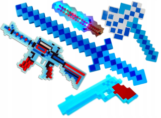 MINECRAFT - MINECRAFT SET RIFLY SWORD SIEKIER PISTOLU