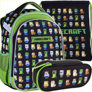 MINECRAFT - Set Minecraft School Bag