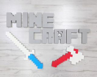 MINECRAFT - Minecraft Big 3D dekorácie na minecraft kpl steny