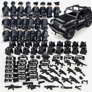 MINIFIGURÁKY SWAT VOJACI 22 KS + ZBRANE