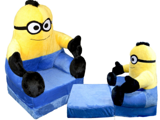 Mimoni - Minionki High-stoličky plyšu pred TV XL