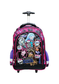 Školský batoh, taška - Monster High Bathpack na kolesách s vozíkom